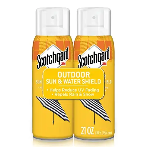 Scotchgard 5019-10UV-2PK Water & Sun UV Protector Sun Shield, Repels Water, 21 Ounces, 21 Oz. (2 Cans), Clear, 2 Count