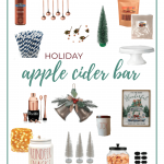 collage of all items used in the apple cider bar