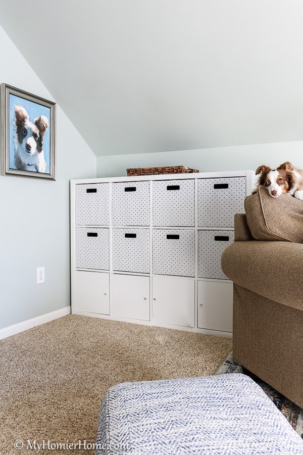 This sweet little boy is the prime feature in this bonus room makeover final reveal.