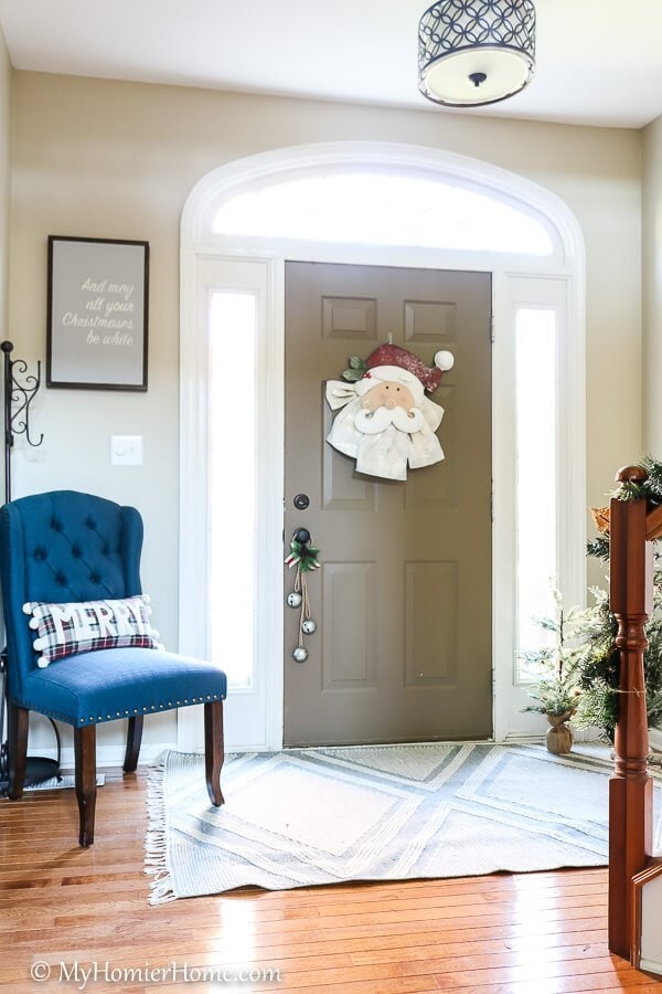 Front door on the Christmas Home Tour