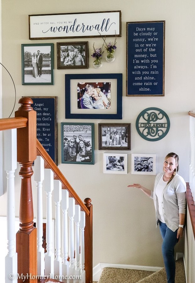 How To Hang A Gallery Wall On Stairs My Homier Home