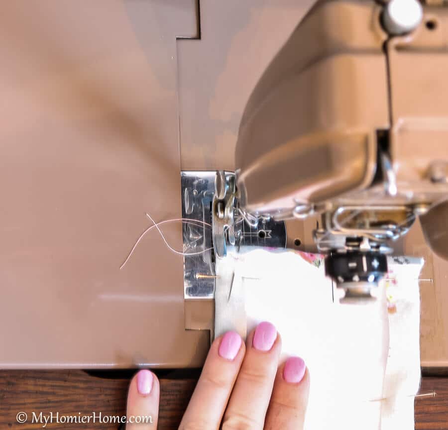 Sew each fabric to its felt to create your DIY door muff.