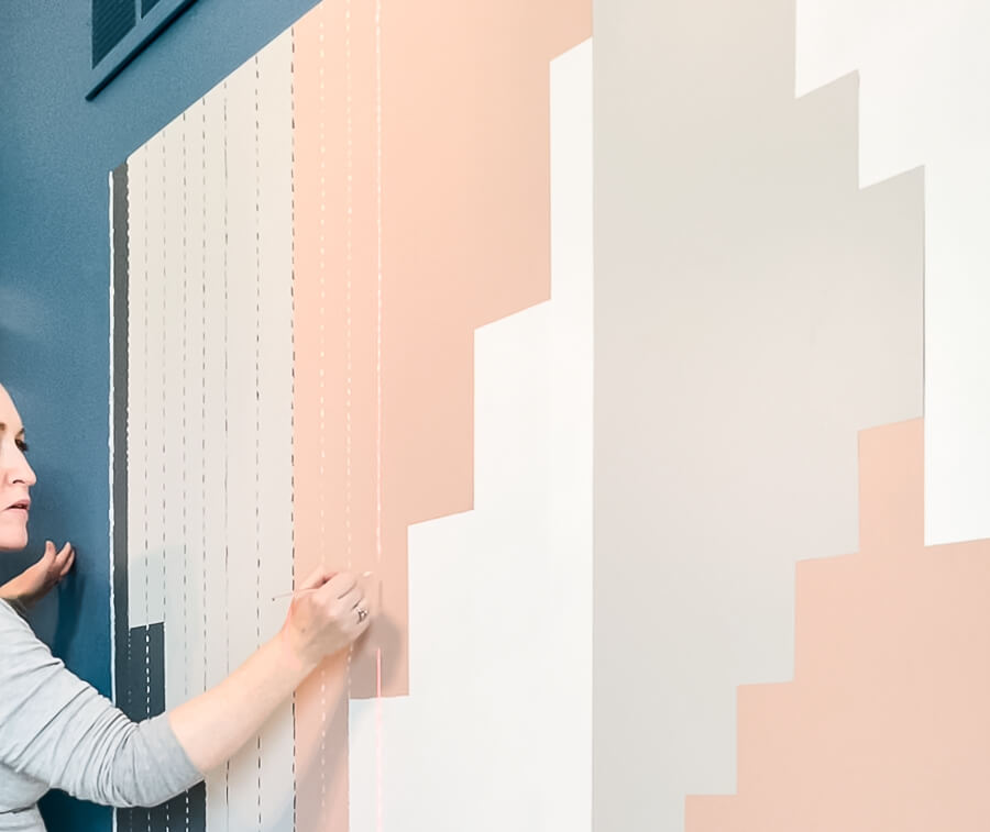 DIY Home Office Accent Wall adding texture