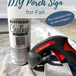 Looking for a personalized DIY porch sign for fall? Here's how using a piece of wood, spray paint, and some paint markers. Read more here.