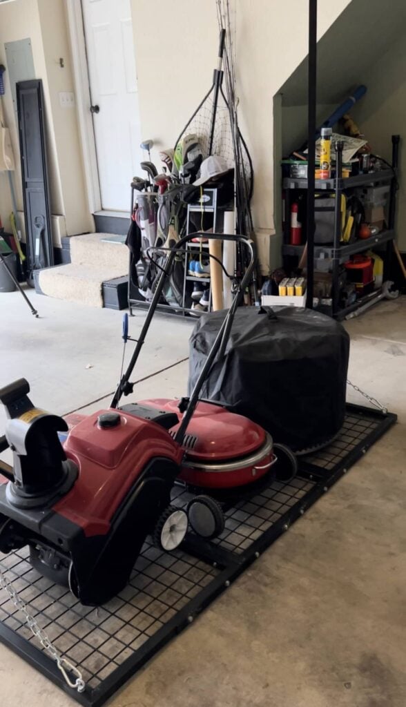 Garage Storage Lift when you need the items lower it back down and remove