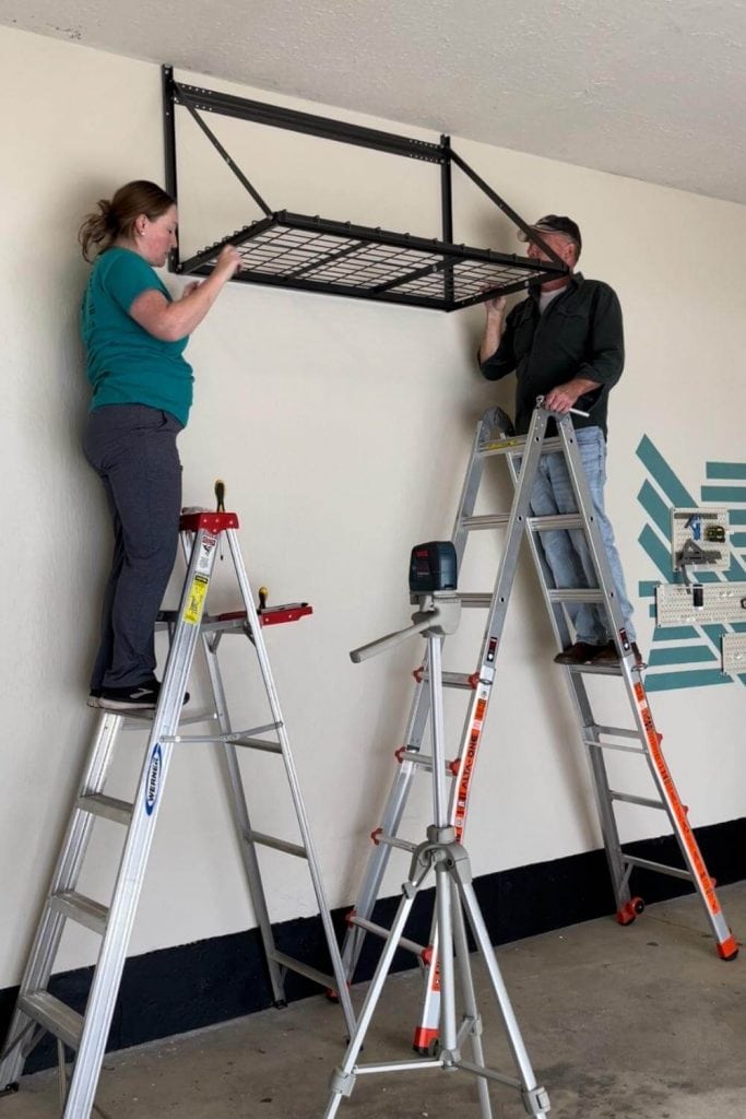 Garage Wall Shelves add the grates