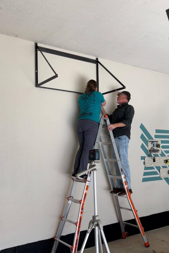 Garage Wall Shelves hang the side triangles