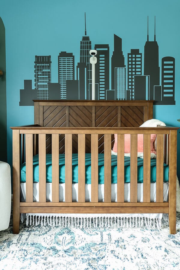 Gender Neutral Nursery Reveal of Chicago-themed nursery