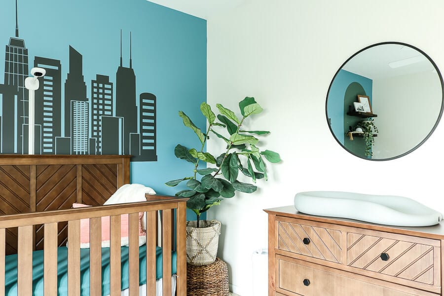 Gender Neutral Nursery Reveal of Chicago-themed nursery