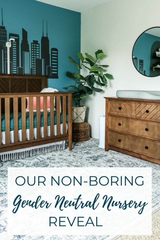 Gender Neutral Nursery Reveal of Chicago-themed nursery