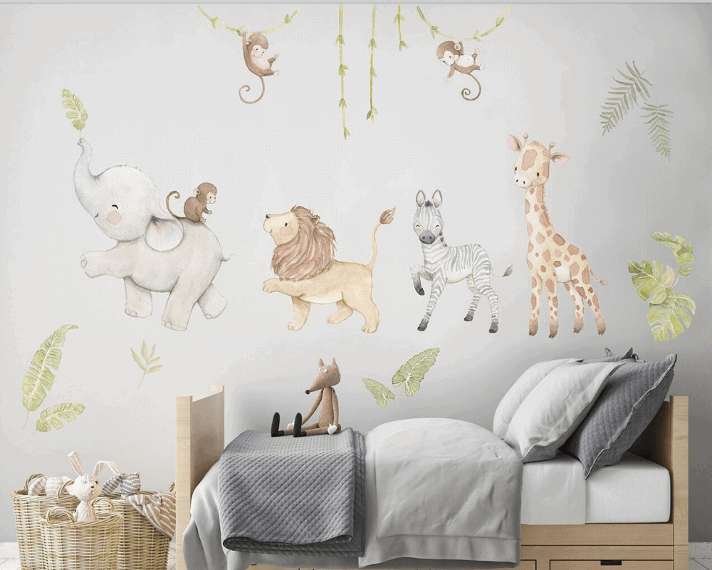 Baby girl store animal themed nursery