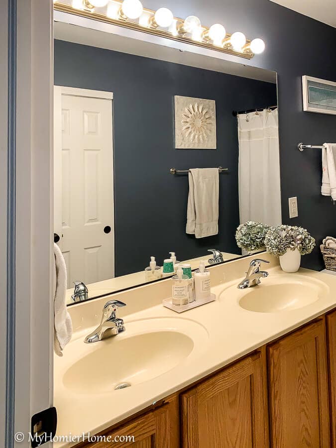 Paint Bathroom Vanity Countertop & Sink: So Easy! - A Piece Of Rainbow