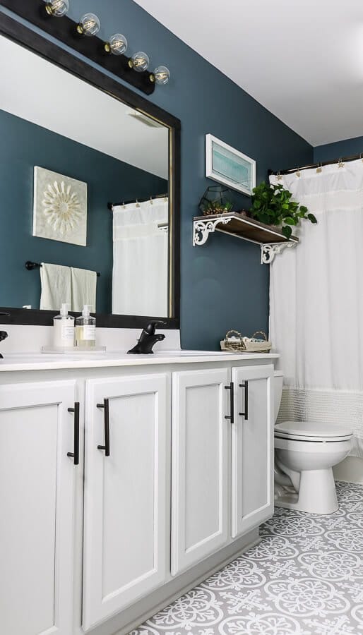 Bathroom need an upgrade? If you have $100 and some DIY zest, you can makeover your bathroom on a budget!