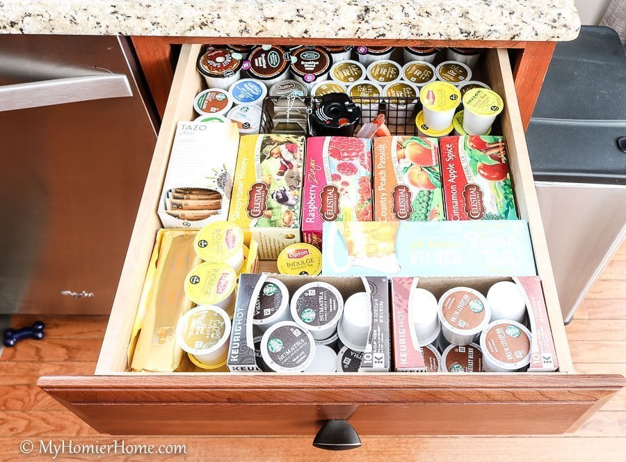 Coffee & Tea Cupboard and Casserole Dish Organization ~ Organize Your  Kitchen Frugally Day 22 - Organizing Homelife