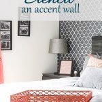 Everything you need to know about how to stencil an accent wall. Check out my tips!