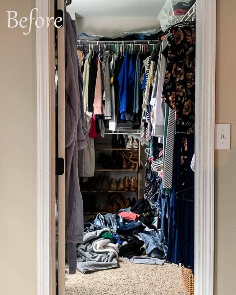 Master Closet Declutter Before Photo 1