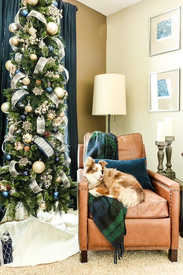 modern vintage christmas home tour skinny tree