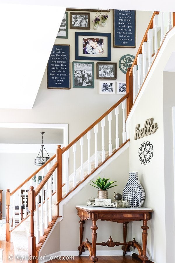 Check out the transformation of our front entryway into a modern vintage beauty - After Photo