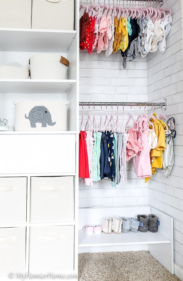 Baby Girl Nursery Closet Reveal - My Homier Home