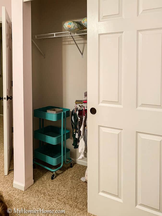 From dysfunctional to beautiful open concept closet, come check out the before & afters of our nursery closet reveal including notes on how we did it!