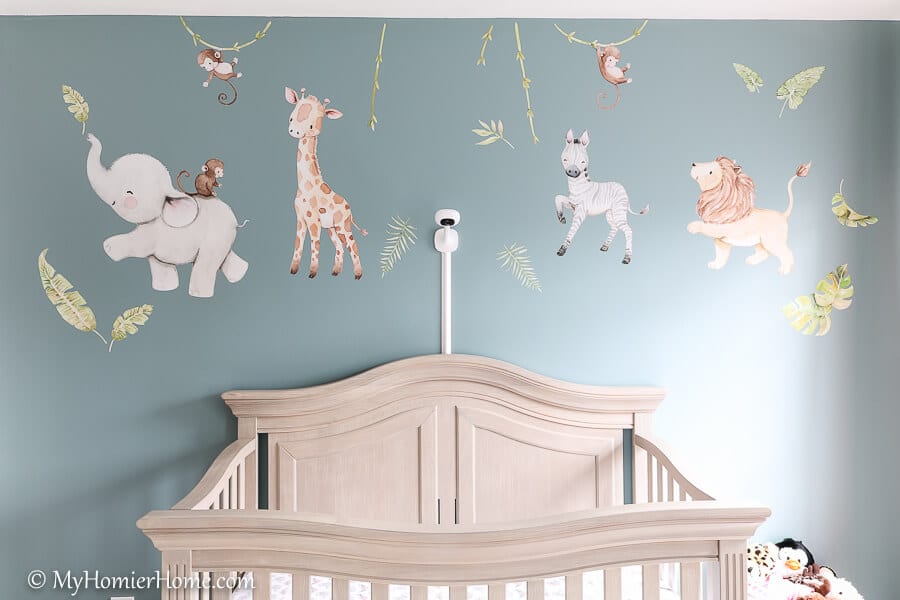 Looking for nursery inspiration? Check out our serene, safari-themed baby girl nursery reveal! The colors are relaxing & inviting!