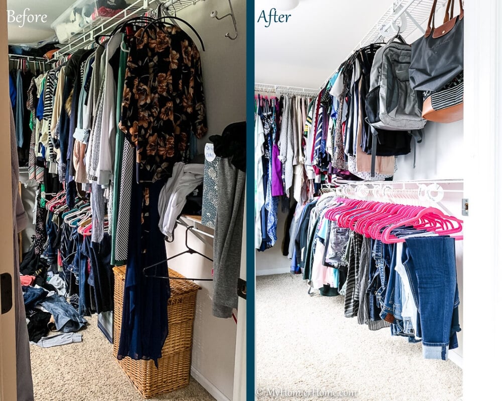 Organize Master Closet - Before & After 2