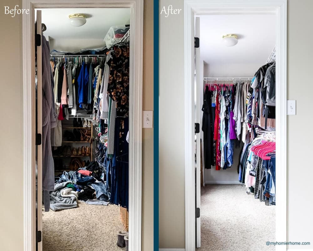 Organize Master Closet - Before & After 1