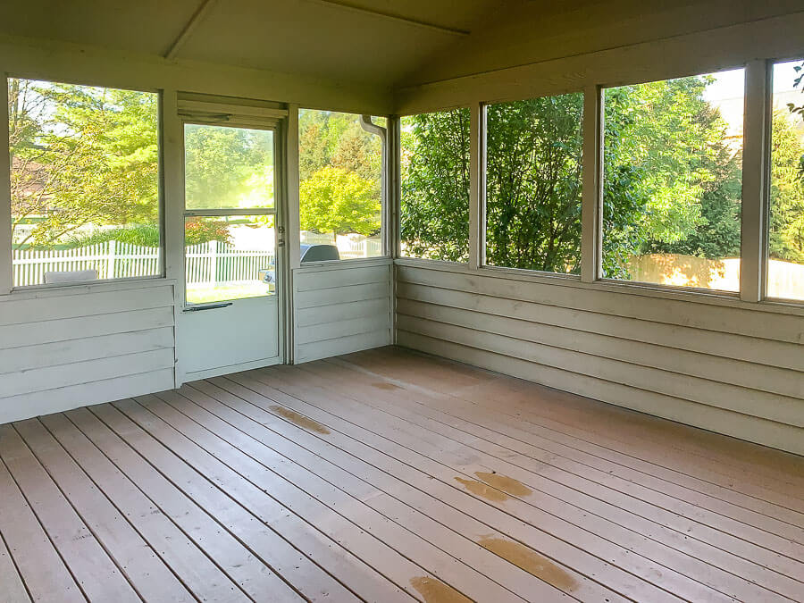 Outdoor Living Room Ideas before photo of screen porch