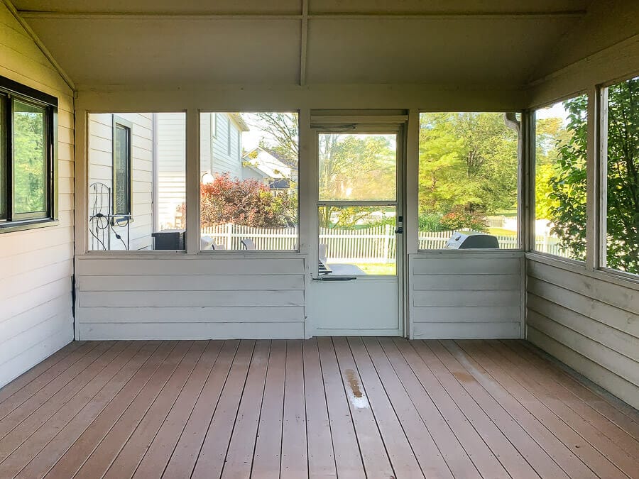 Outdoor Living Room Ideas before photo of screen porch