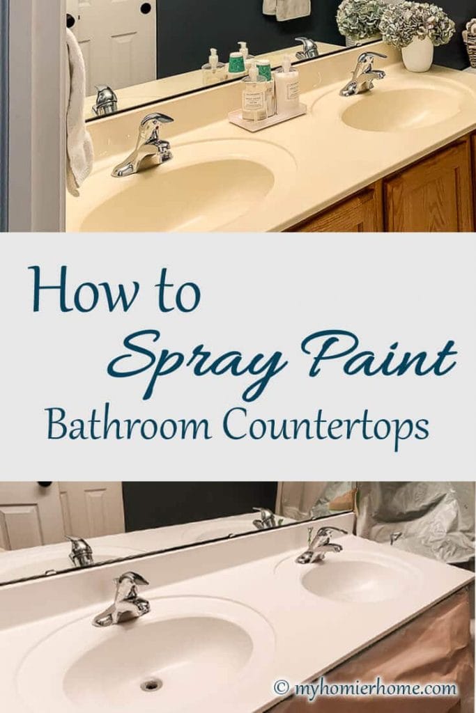 How to Easily Spray Paint Bathroom Countertops My Homier Home