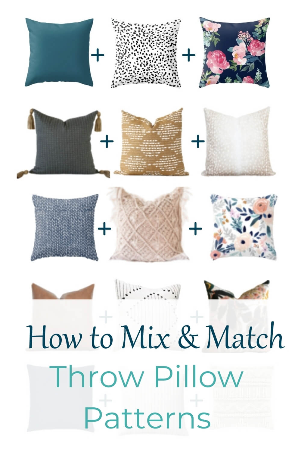 How to Mix and Match Throw Pillow Patterns