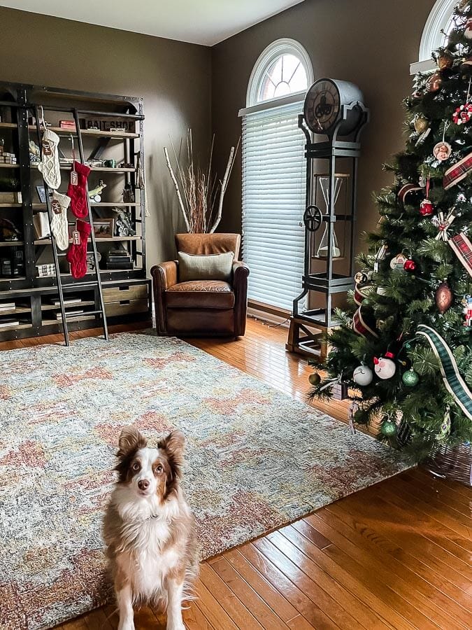 modern vintage christmas home tour front room